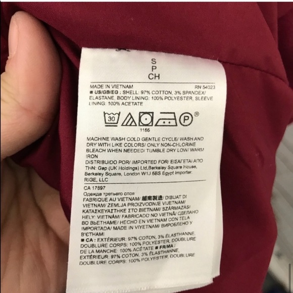 Banana Republic Burgundy Asymmetric Moto Jacket - Picture 7 of 7